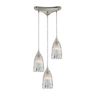 Kersey 3-Light Pendant in Satin Nickel