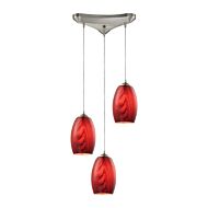 Tidewaters 3-Light Pendant in Satin Nickel