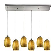 Tidewaters 6-Light Pendant in Satin Nickel