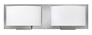 Mila 2-Light Bathroom Vanity Light in Brushed Nickel