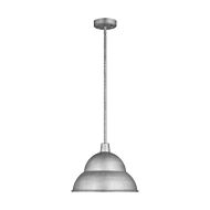 Barn Light 1-Light Outdoor Pendant in Weathered Pewter