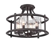 Palencia 4-Light Semi-Flush Mount in Artisan Pardo Wash