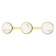 Meander 3-Light LED Bathroom Vanity Light in Aged Brass