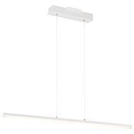 Float 1-Light LED Linear Pendant in Matte White