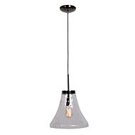 Safi 1-Light LED Pendant in Black Chrome