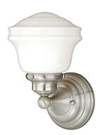 Huntley 1-Light Bathroom Vanity Light in Satin Nickel