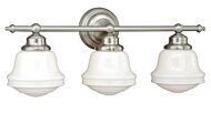 Huntley 3-Light Bathroom Vanity Light in Satin Nickel