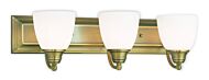 Springfield 3-Light Bathroom Vanity Light in Antique Brass