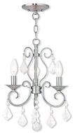 Donatella 3-Light Mini Chandelier with Ceiling Mount in Brushed Nickel