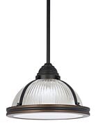 Sea Gull Pratt Street Prismatic 7 Inch Pendant Light in Autumn Bronze