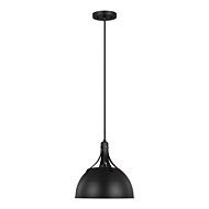 Rockland 1-Light Pendant in Midnight Black