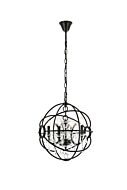 Geneva 4-Light Pendant in Dark Bronze