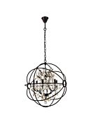 Geneva 6-Light Chandelier in Dark Bronze