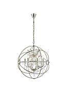 Geneva 6-Light Chandelier in Polished Nickel