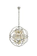 Geneva 6-Light Chandelier in Polished Nickel