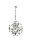 Geneva 6-Light Chandelier in Polished Nickel