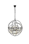 Geneva 6-Light Chandelier in Dark Bronze