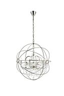 Geneva 6-Light Chandelier in Polished Nickel