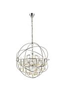 Geneva 6-Light Chandelier in Polished Nickel