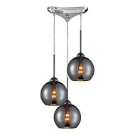 Cassandra 3-Light Pendant in Polished Chrome