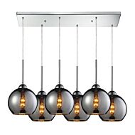 Cassandra 6-Light Pendant in Polished Chrome