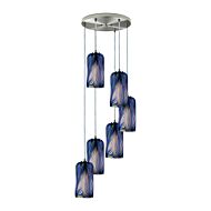 Molten 6-Light Pendant in Satin Nickel