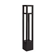 Tower 1-Light LED Bollard Light in Black with Aluminum