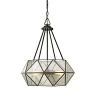 Savoy House Tartan 4 Light Pendant in Oiled Burnished Bronze