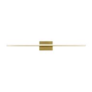 Span 1-Light LED Bathroom Vanity Light in Plated Brass