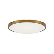 Lance 1-Light LED Flush Mount in Aged Brass