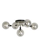 Tech Viaggio 22 Inch Ceiling Light in Smoke/Polished Nickel