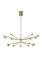 Lody 20-Light LED Chandelier in Aged Brass