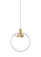 Palona 1-Light LED Pendant in Natural Brass