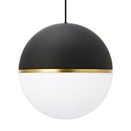 Tech Akova Pendant Light in Matte Black and Aged Brass