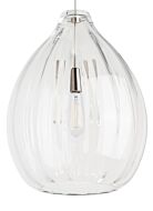 Tech Harper 2700K LED 20 Inch Pendant Light in Satin Nickel and Clear