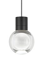 Tech Mina 3000K 2200K LED 5 Inch Pendant Light in Black and Clear