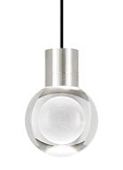 Tech Mina 2200K LED 8 Inch Pendant Light in Satin Nickel and Clear