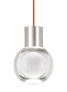 Tech Mina 3000K 2200K LED 8 Inch Pendant Light in Satin Nickel and Clear