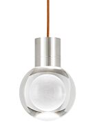 Tech Mina 3000K 2200K LED 8 Inch Pendant Light in Satin Nickel and Clear