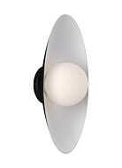 Joni 1-Light LED Wall Sconce in Matte Black with Matte White