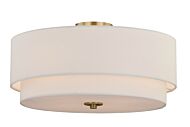 Burnaby 4-Light Semi-Flush Mount in Matte Brass