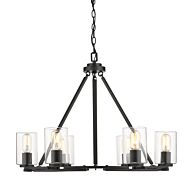 Golden Monroe 6 Light Chandelier in Black