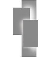 Sonneman Offset Panels™ 21 Inch Wall Sconce in Textured Gray