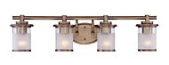 Essence 4-Light Bathroom Vanity Light in Old Satin Brass