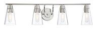 Echo 4-Light Bathroom Vanity Light Bar in Satin Platinum