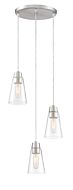 Echo 3-Light Mini Pendant in Satin Platinum