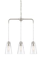 Echo 3-Light Chandelier in Satin Platinum