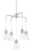 Echo 5-Light Chandelier in Satin Platinum