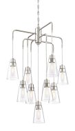 Echo 9-Light Chandelier in Satin Platinum