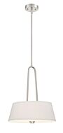 Studio 2-Light Inverted Pendant in Satin Platinum